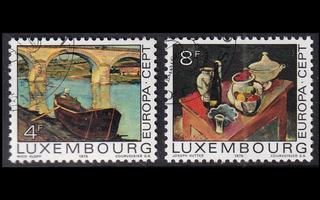 Luxemburg 904-5 o Europa maalauksia (1975)