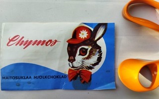 60-l Suklaaetiketti Chymos suklaa, jänis (pääsiäinen?)