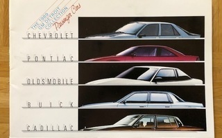 Esite GM henkilöautomallisto 1989: Chevrolet, Pontiac,Buick