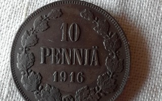 10 penniä 1916