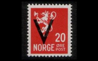 Norja 246y ** V-merkki 20 öre ei vesileimaa (1941)