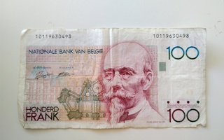 Belgia 100 Frangia, käytetty seteli