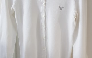 Gant valkoinen puuvilla Neuletakki / Cardigan - koko S
