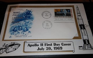 USA First Man On The Moon 1969 FDC PK350/3