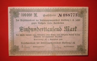 GERMANY 100 000 MARK 1923   X-0539
