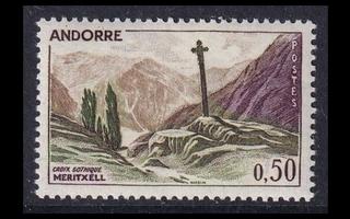 Andorra Fr 171 ** Goottilainen risti 0.50 Fr (1961)