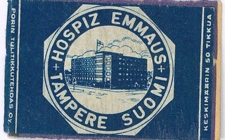 Tulitikkuetiketti Tampere Hospiz Emmaus