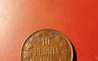 10  penniä  1915   Copper/Kupari *
