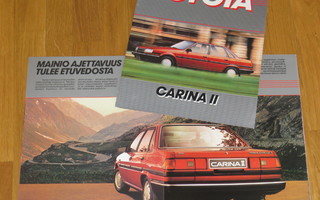 1986 Toyota Carina II esite - KUIN UUSI - 16 sivua - suom