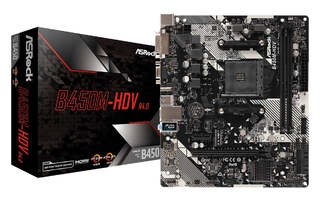 Asrock B450M-HDV R4.0 AMD B450 Kanta AM4 micro ATX