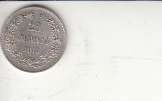 25 penniä 1916  kl 6-7