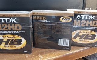 Uusia NOS TDK-M2HD Diskettejä 1.2 MB. !! Lisäys kauppaan !!