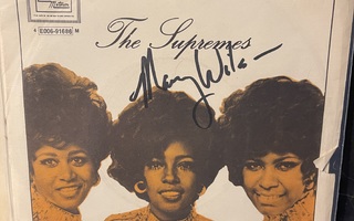 Mary Wilson / The Supremes nimikirjoitus 7" kannessa