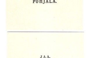 Eduskunta, äänestyskortti, Kyllikki Pohjala, 1930-lukua.