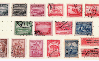 Vanhoja postimerkkejä Ecuador