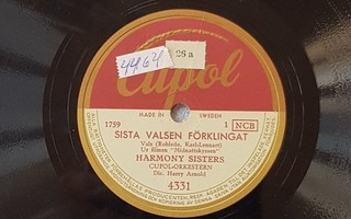 Savikiekko 1950 - Harmony Sisters - Cupol 4331