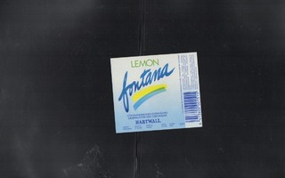 Hartwall Lemon Fontana. Kivennäisvesi. Etiketti