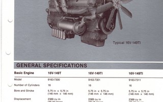 Esite Detroit Diesel teollisuusmoottorit 16V-149T 16V-149TI