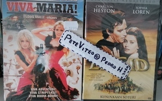 Dvdt: Viva Maria! (Bardot) ja El Cid (Sophia Loren)