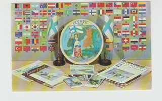 Postikortti, OLYMPIA 1952, Osallistujamaiden liput