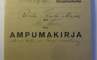 Ampumakirja, Kauhajoen suojeluskuntapiiri 1926