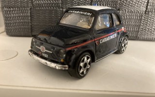 Fiat 500 poliisi burago 1/43 pienoismalli