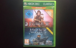 Xbox360: Fable II + Halo Wars pelit (2009)