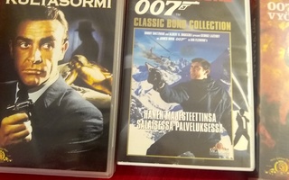 007 elokuvia Vhs-kokoelmana, upea!