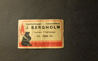 TT-etiketti Tupakkakauppa J. Bergholm, erottaja 9