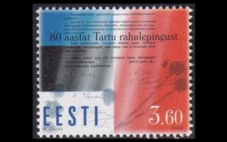 Eesti 364 ** Tarton rauhansopimus 80v (2000)