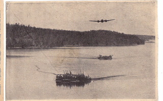VANHA Postikortti Lentokone ym 1941 Kenttäposti