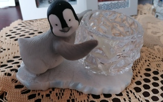 Pingviini ja lumipallo lyhty Partylite