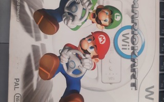 Wii Mario Kart Wii pahvikotelossa