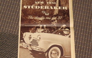 1951 Studebaker esite - KUIN UUSI -  16 sivua - Commander