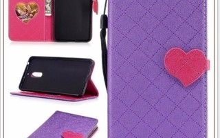 Nokia 6 - Violetti sydän suojakuori #23987