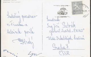 1965 30p harmaa leijona kortti CSR:ään
