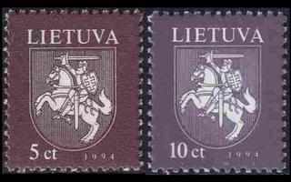 Liettua 553-4 ** Käyttösarja vaakuna (1994)