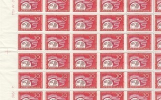 1960 Postimerkkiarkki - sarja  Kongressi 10 MK ja 30 MK
