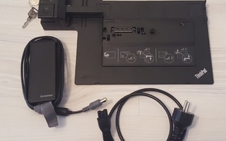Lenovo ThinkPad advanced minidock telakka ja laturi
