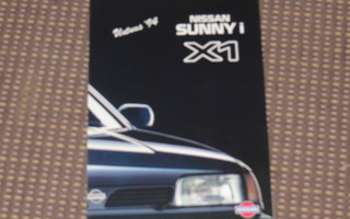 1994 Nissan Sunny i X1 esite - KUIN UUSI - suomalainen