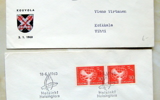 FDC Kouvola2.1.1960 Ja 18.6.1960 Karjalaisten suurjuhla (34)