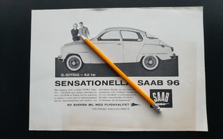 SAAB 96 auton esite 60-luku