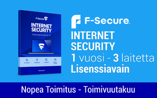 F-Secure Internet Security (1 Vuosi)-(3 Laitetta) Lisenssi