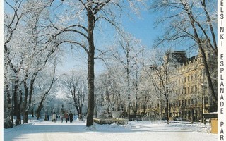 Helsinki Esplanadinpuisto talvella