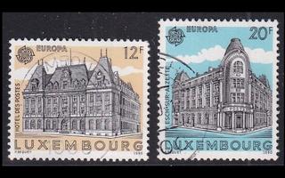 Luxemburg 1243-4 o Europa postirakennuksia (1990)