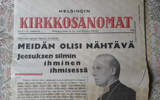 Helsingin kirkkosanomat lehti vuodelta 1959
