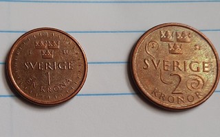 Ruotsi 1 ja 2 kruunut 2016