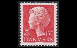 Tanska 724 ** Margrethe 150 öre oranssi (1981)