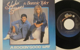 Shakin' Stevens & Bonnie Tyler A Rockin' Good Way 7" sinkku