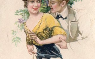 Vanha postikortti- romantiikkaa